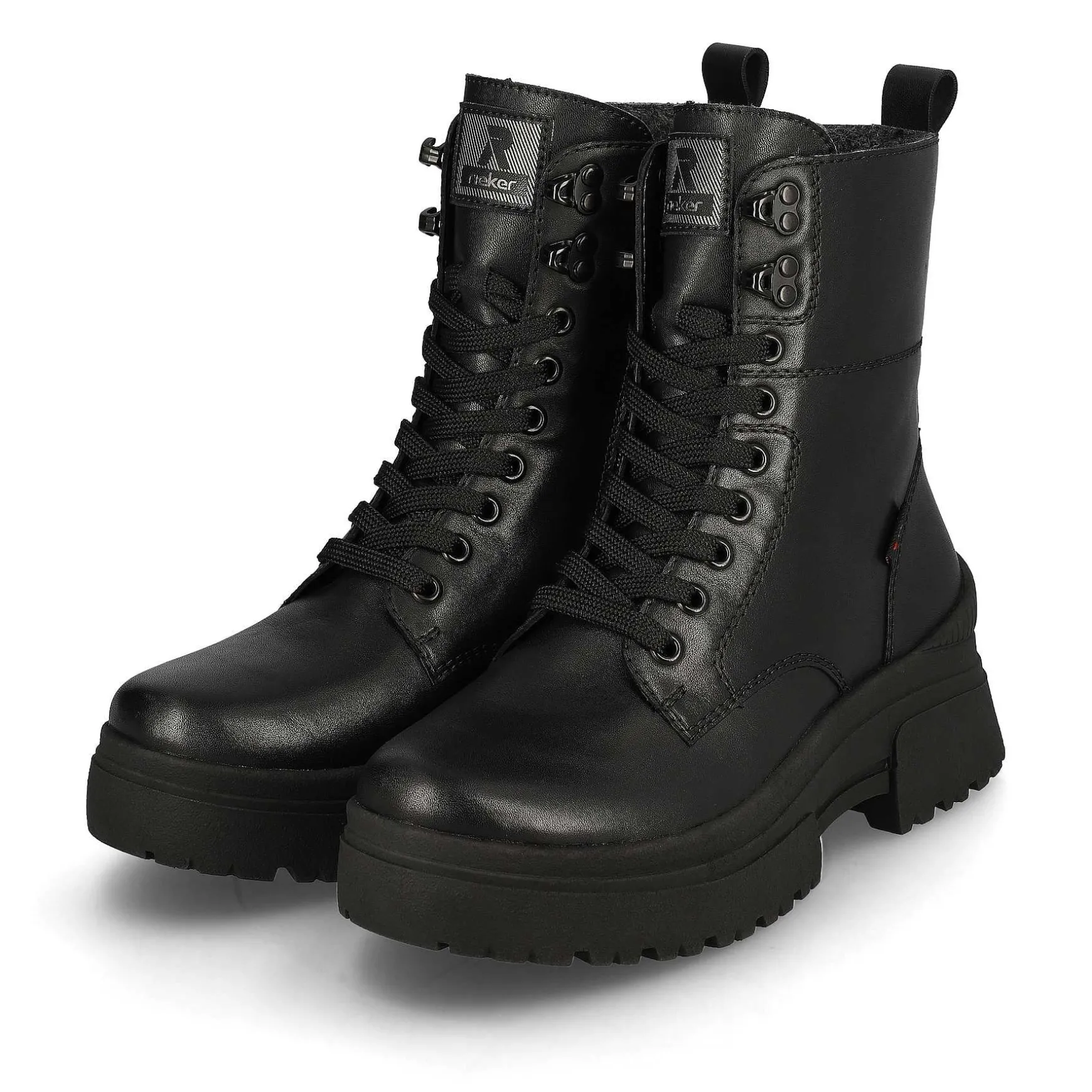 Rieker Women'S Corded Boots Deep Black