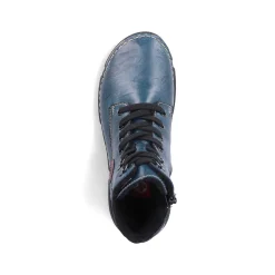 Rieker Women'S Corded Boots Cyan Blue