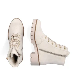Rieker Women'S Corded Boots Cream Beige
