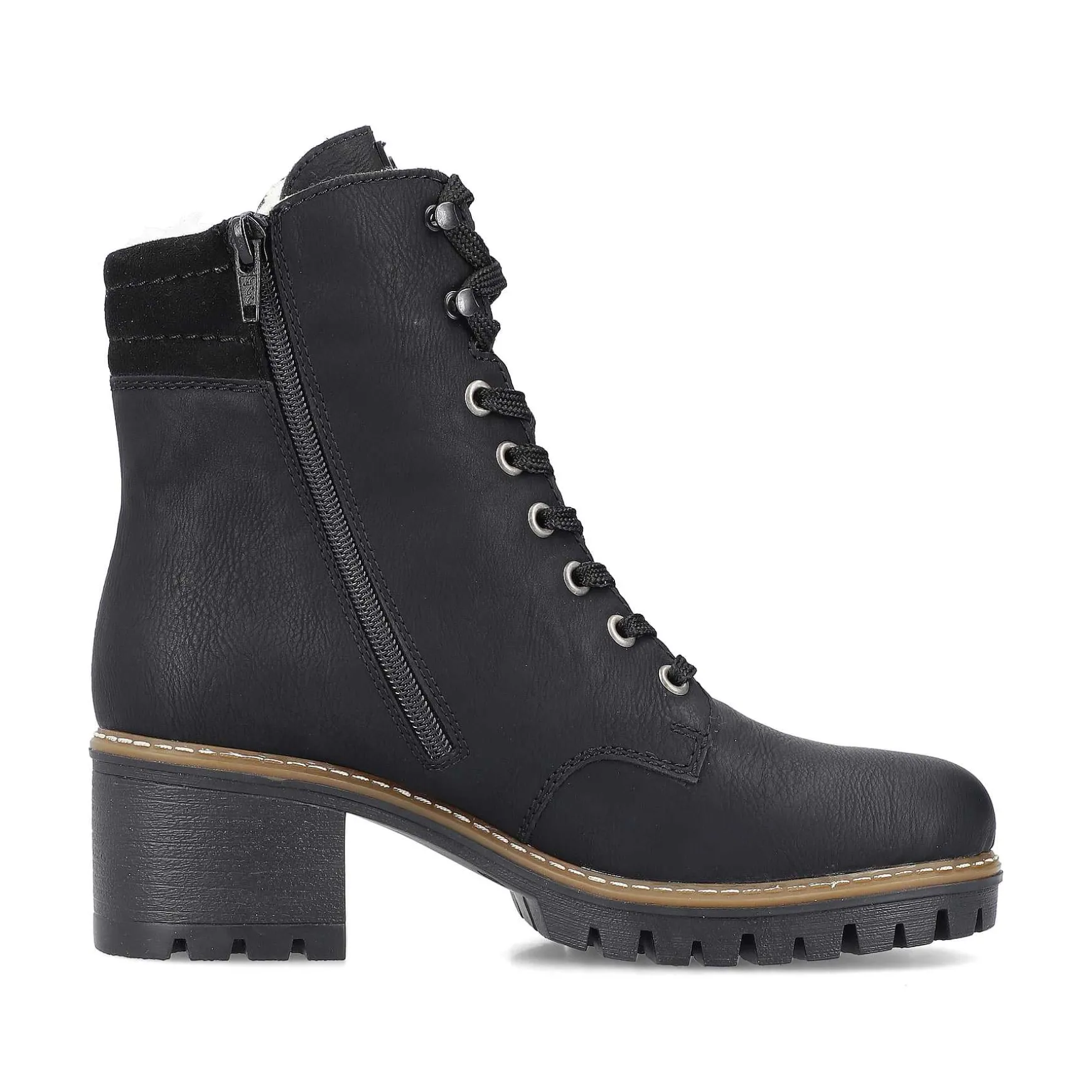 Rieker Women'S Corded Boots Deep Black