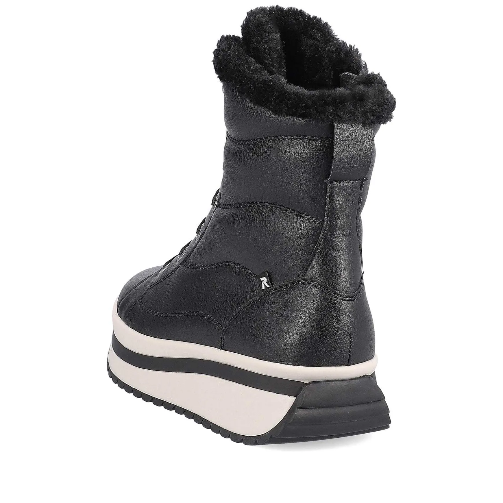 Rieker Women'S Corded Boots Deep Black