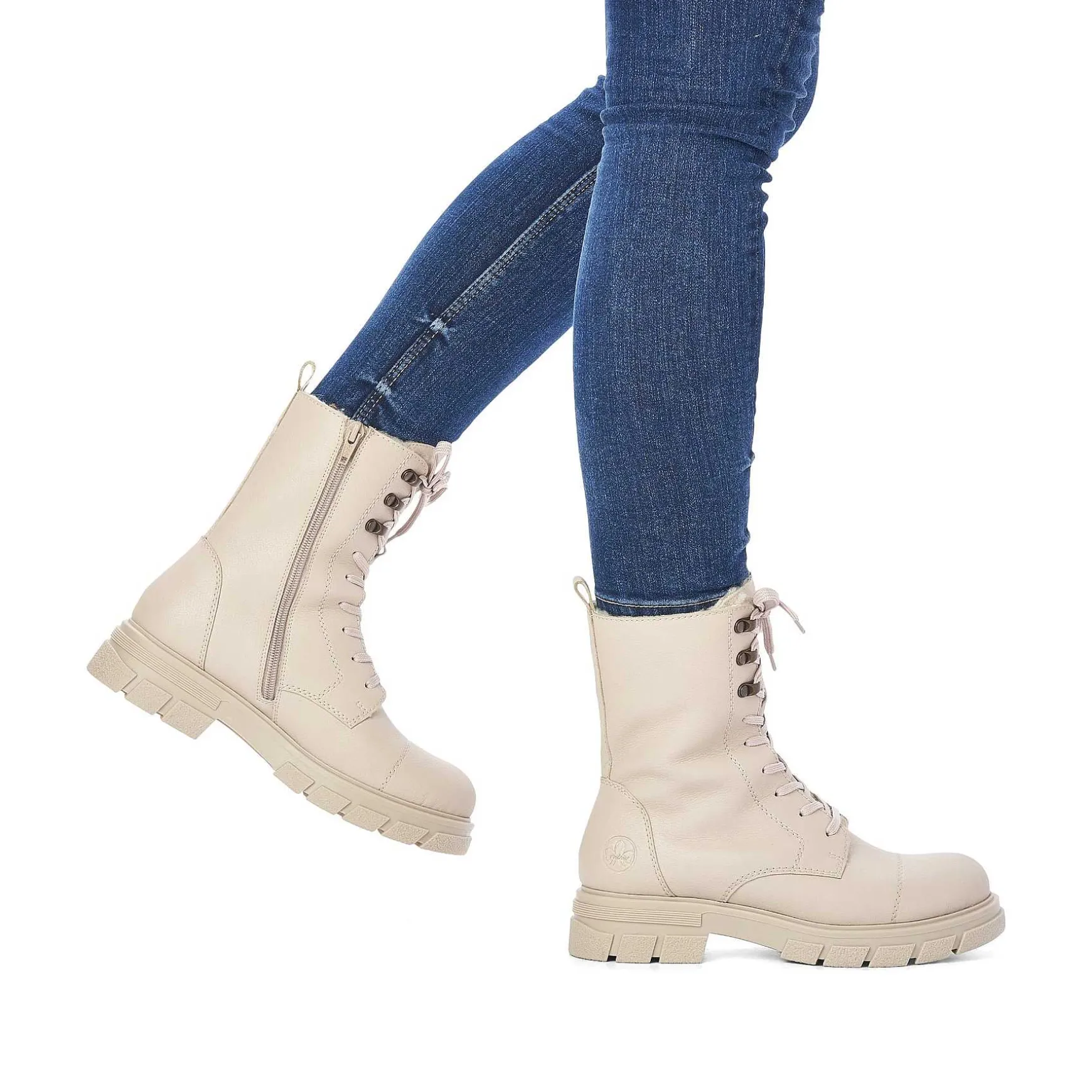 Rieker Women'S Corded Boots Light Beige