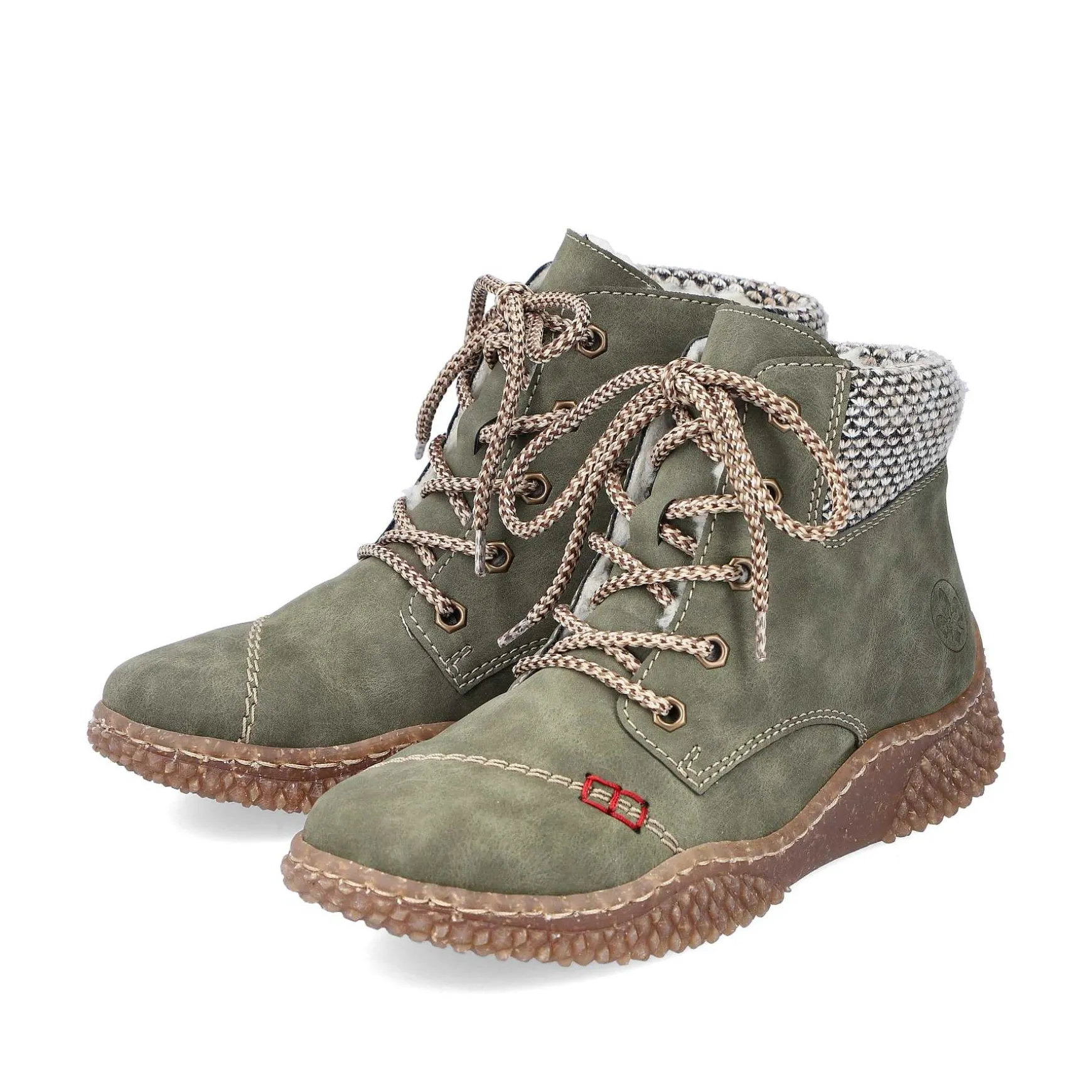 Rieker Women'S Corded Boots Leaf Green