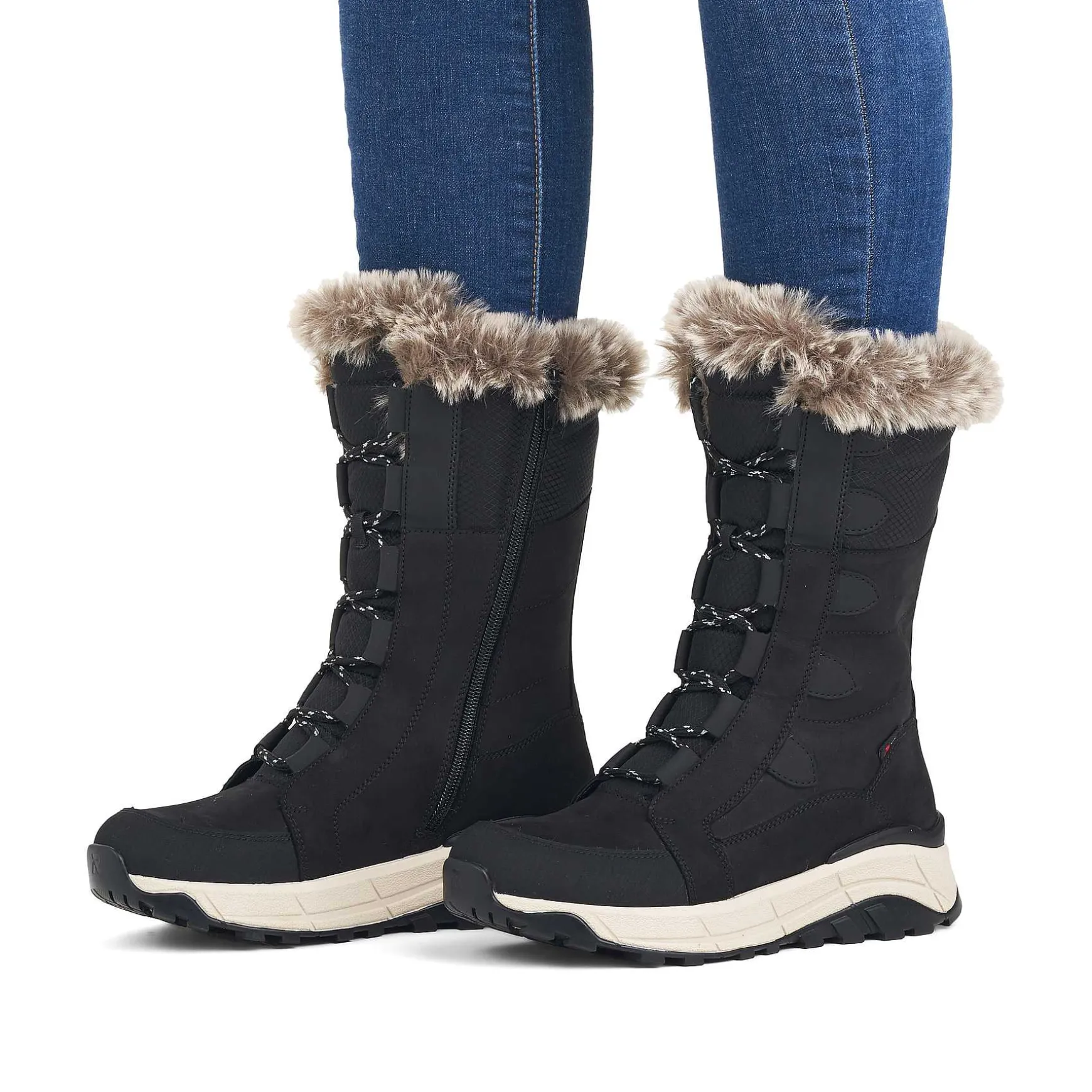 Rieker Women'S Corded Boots Night Black