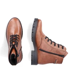 Rieker Women'S Corded Boots Copper Brown