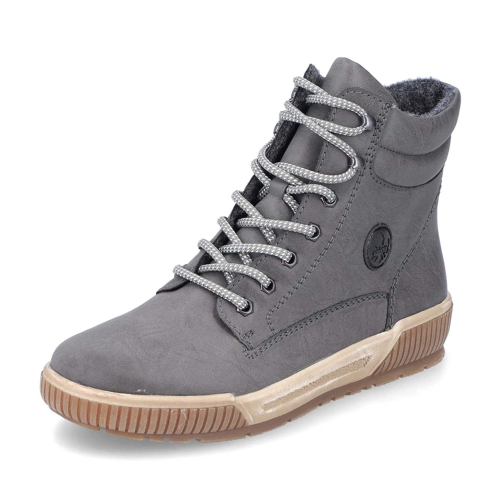 Rieker Women'S Corded Boots Moon Grey