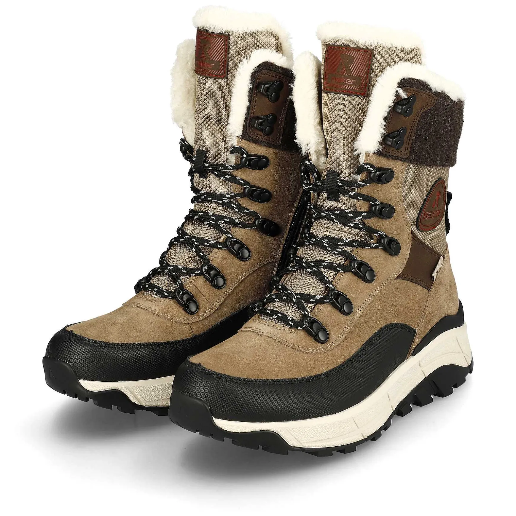 Rieker Women'S Corded Boots Sand Beige