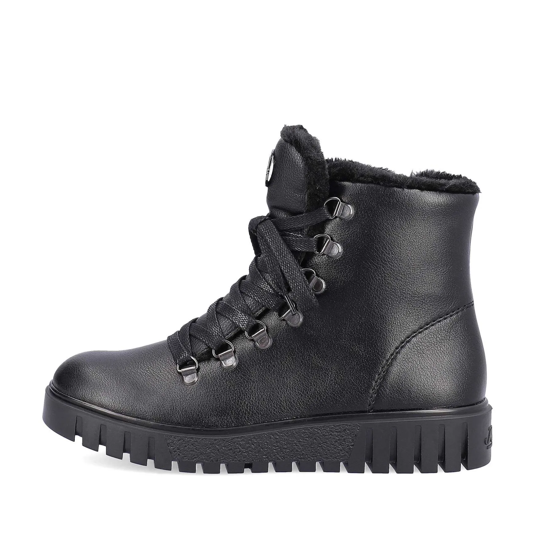 Rieker Women'S Corded Boots Deep Black