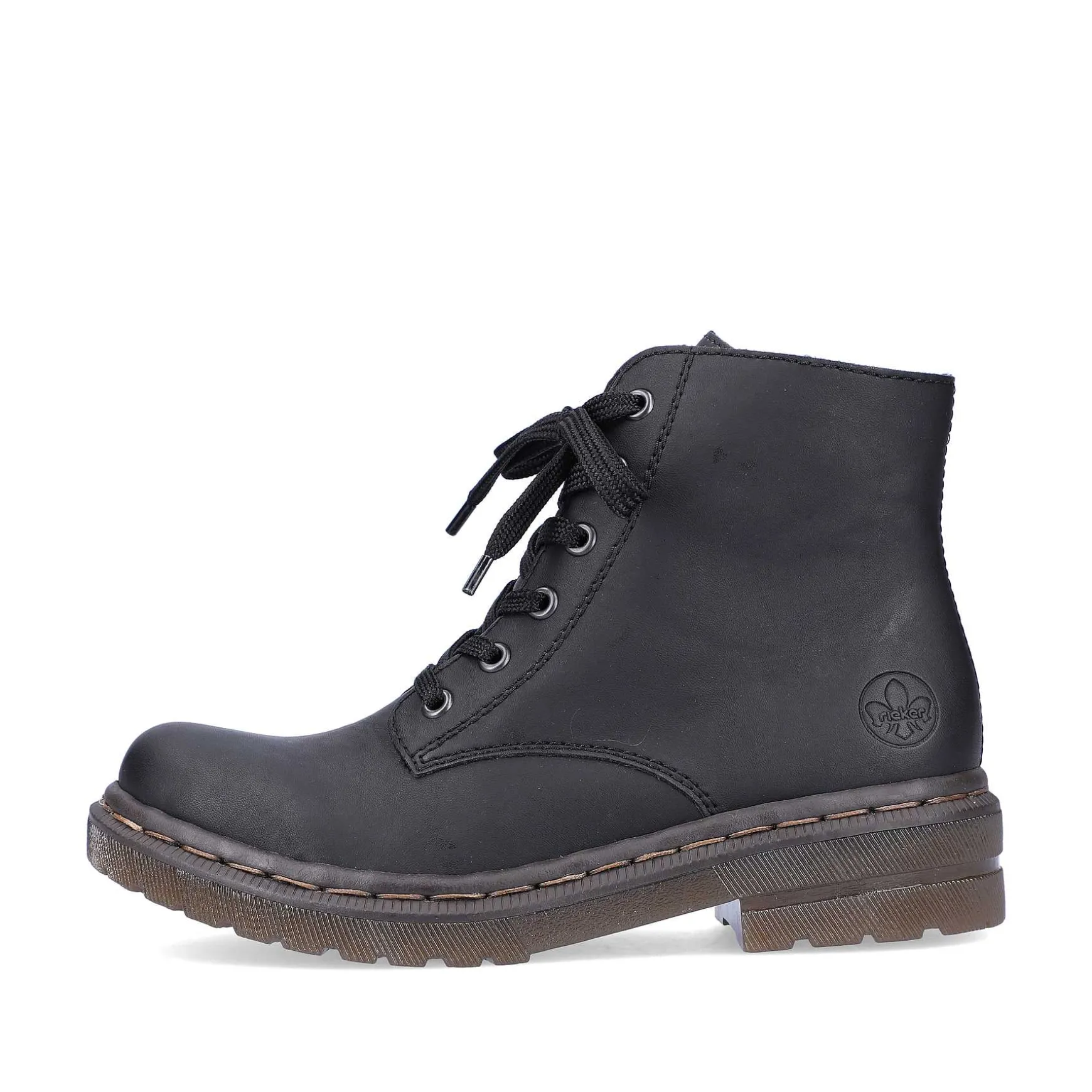 Rieker Women'S Corded Boots Deep Black