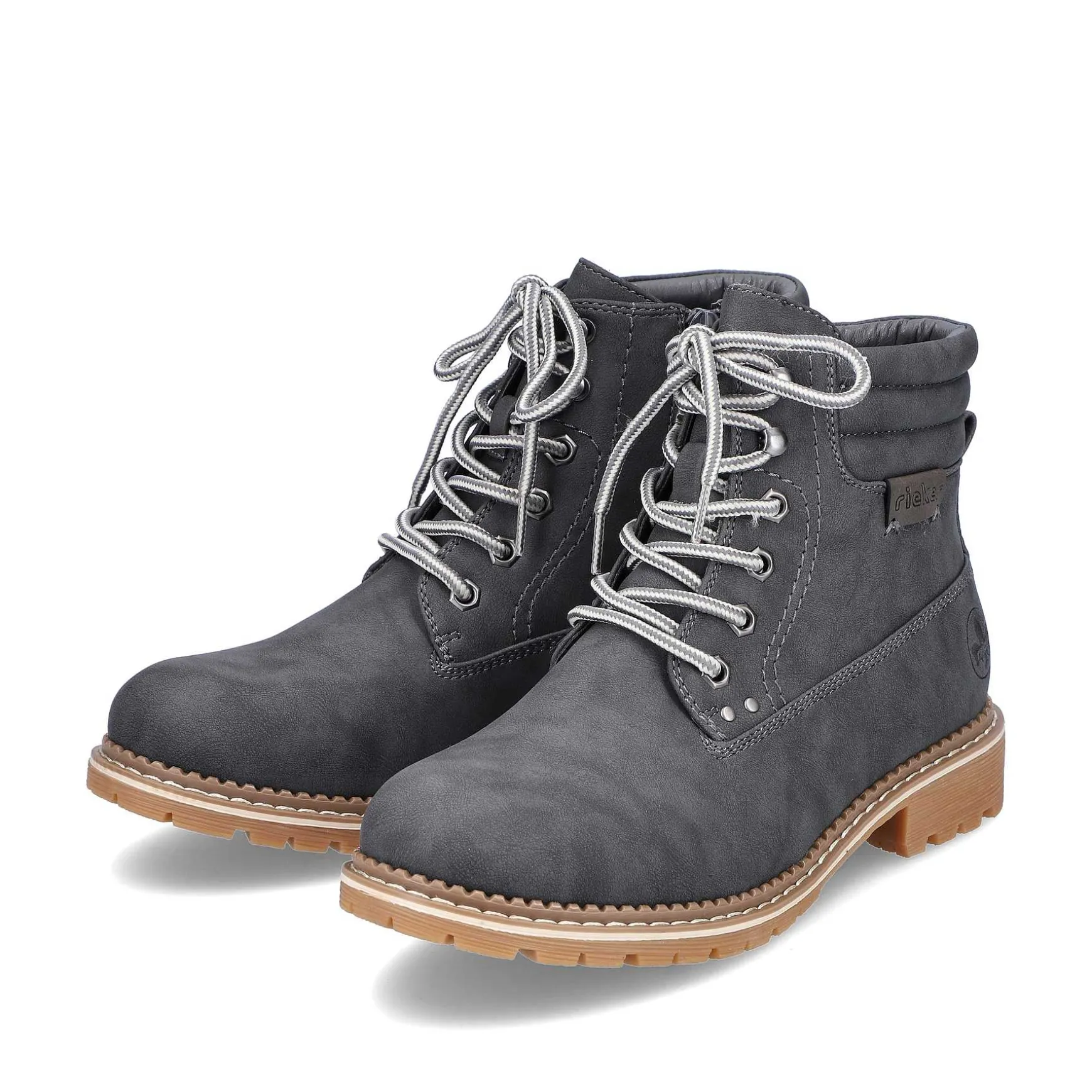Rieker Women'S Corded Boots Granite Gray