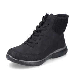 Rieker Women'S Corded Boots Deep Black