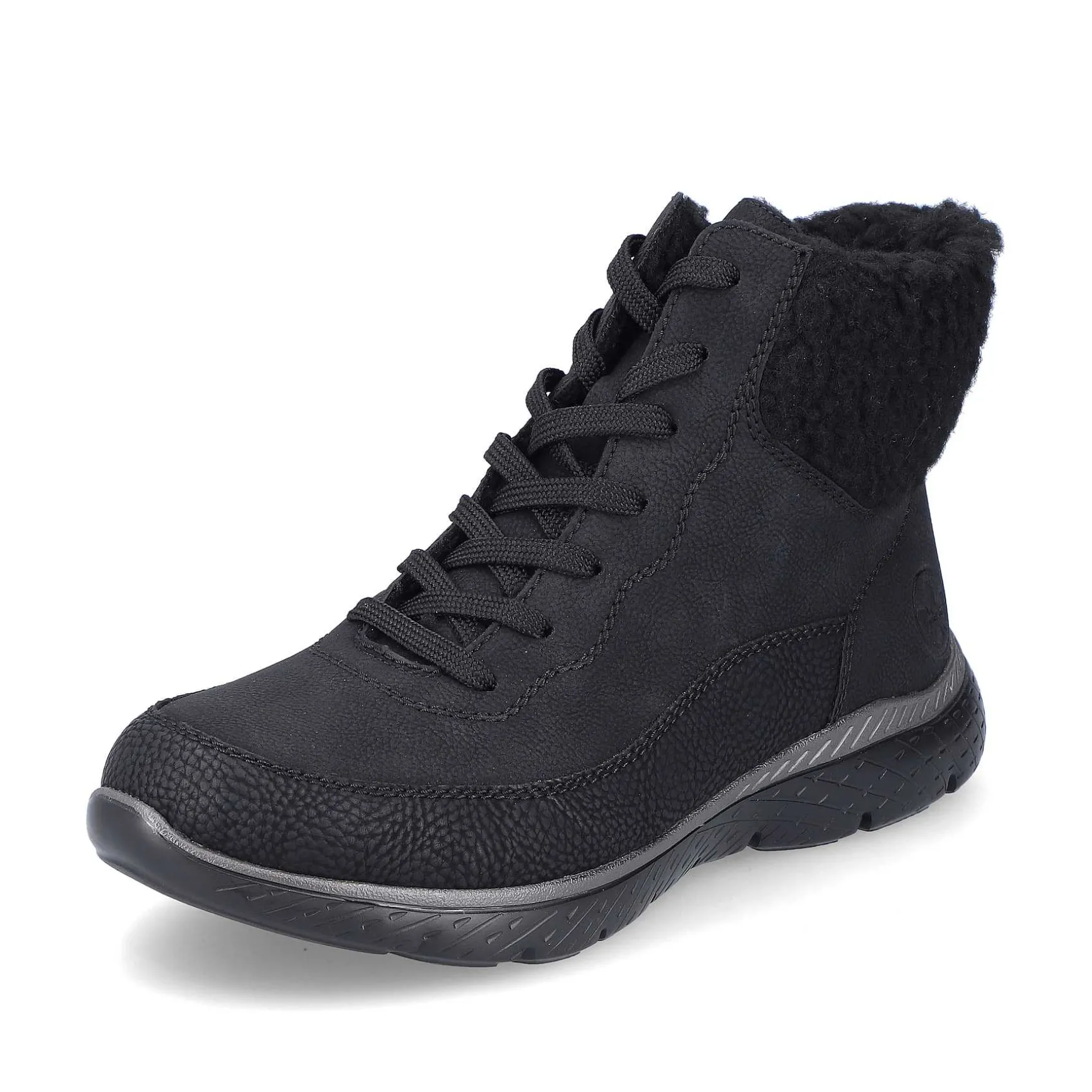 Rieker Women'S Corded Boots Deep Black