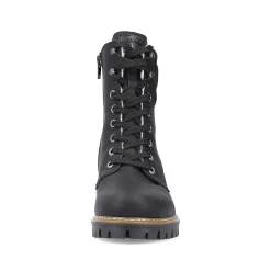 Rieker Women'S Corded Boots Deep Black