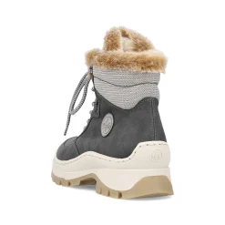 Rieker Women'S Corded Boots Granite Gray