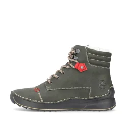 Rieker Women'S Corded Boots Gray Green