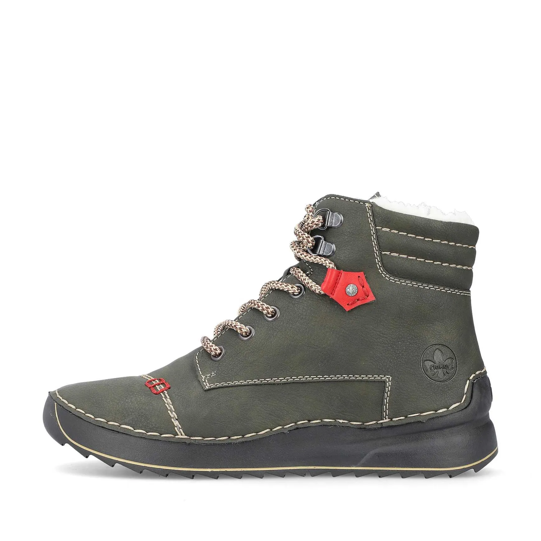 Rieker Women'S Corded Boots Gray Green