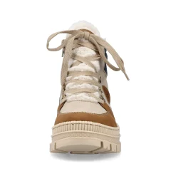 Rieker Women'S Corded Boots Beige Noisette