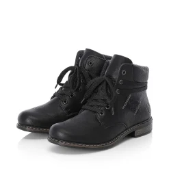 Rieker Women'S Corded Boots Asphalt Black