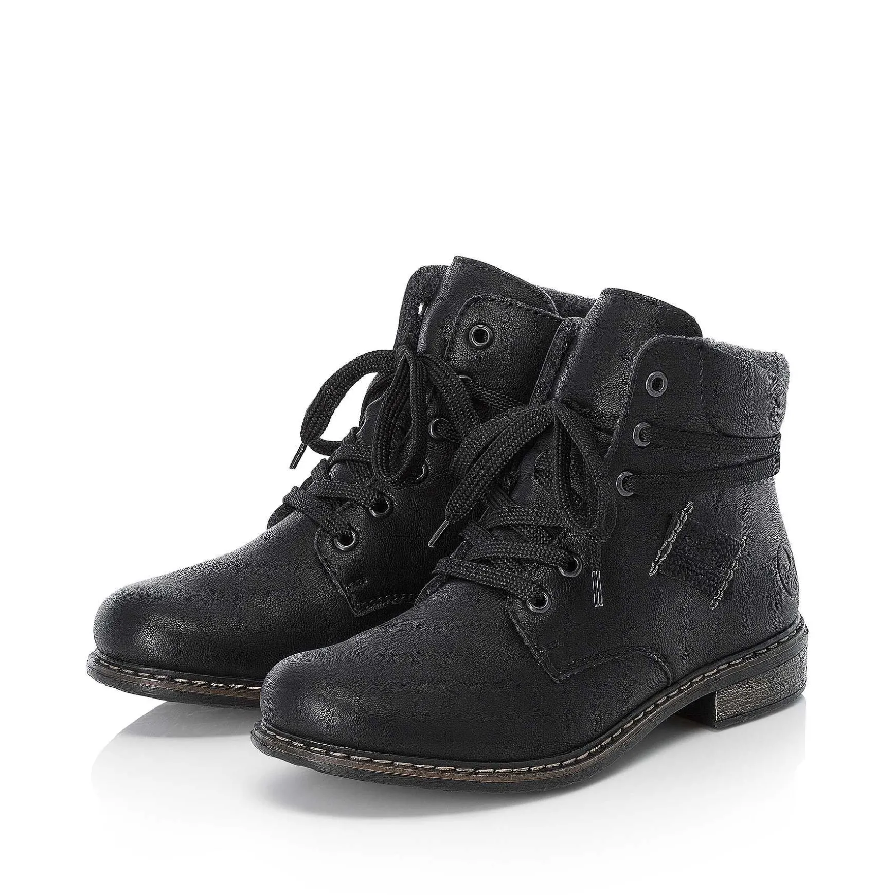 Rieker Women'S Corded Boots Asphalt Black
