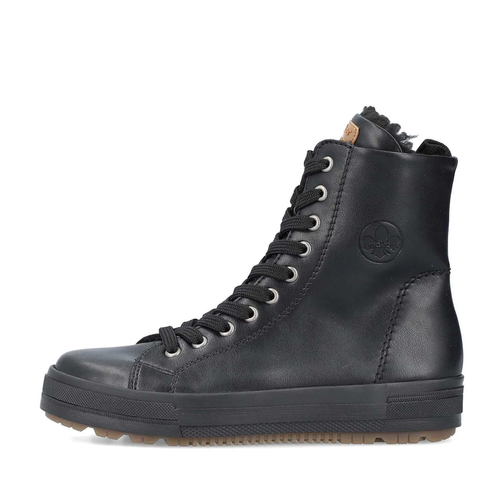 Rieker Women'S Corded Boots Deep Black