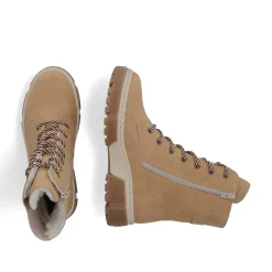 Rieker Women'S Corded Boots Camel Brown