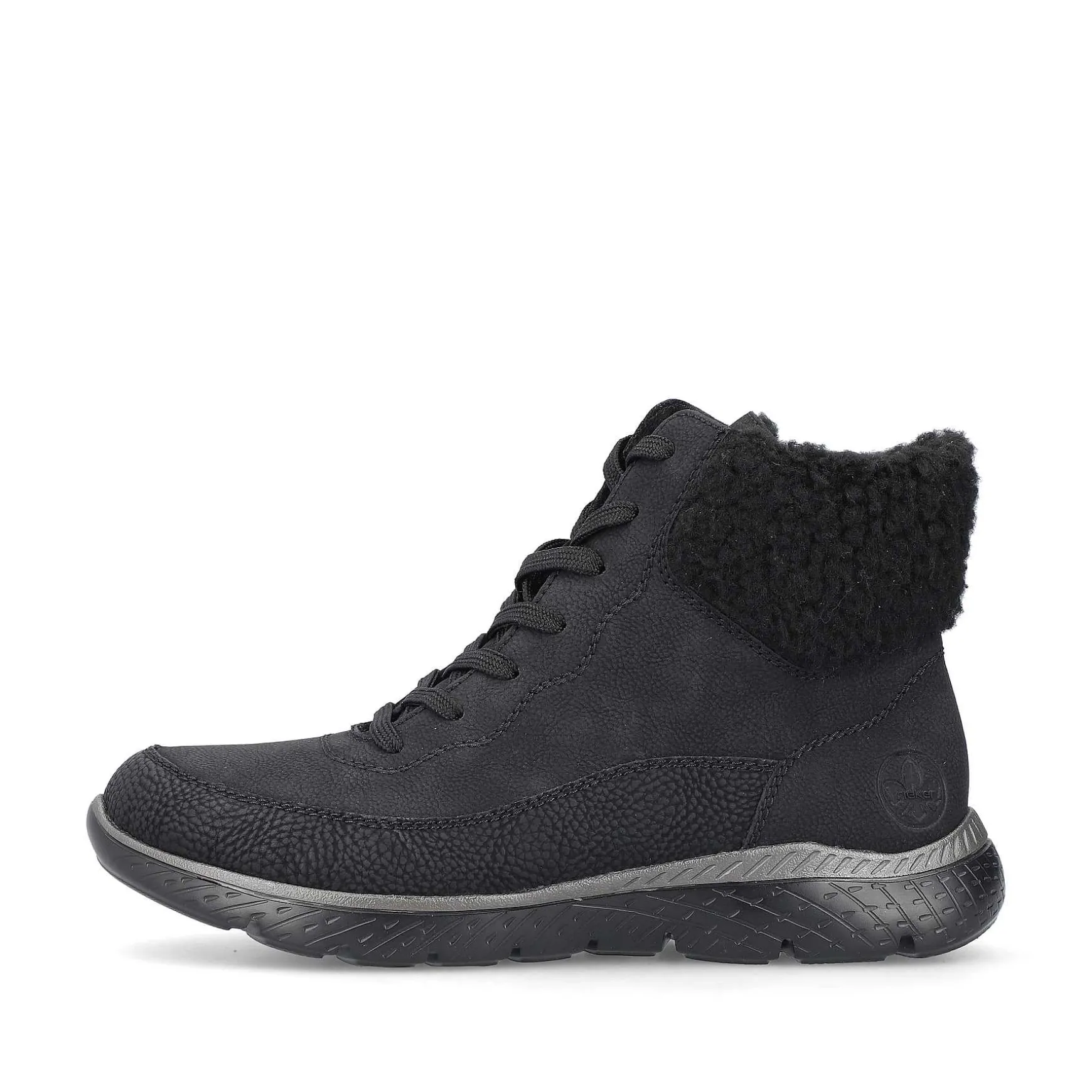 Rieker Women'S Corded Boots Deep Black