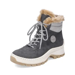 Rieker Women'S Corded Boots Granite Gray