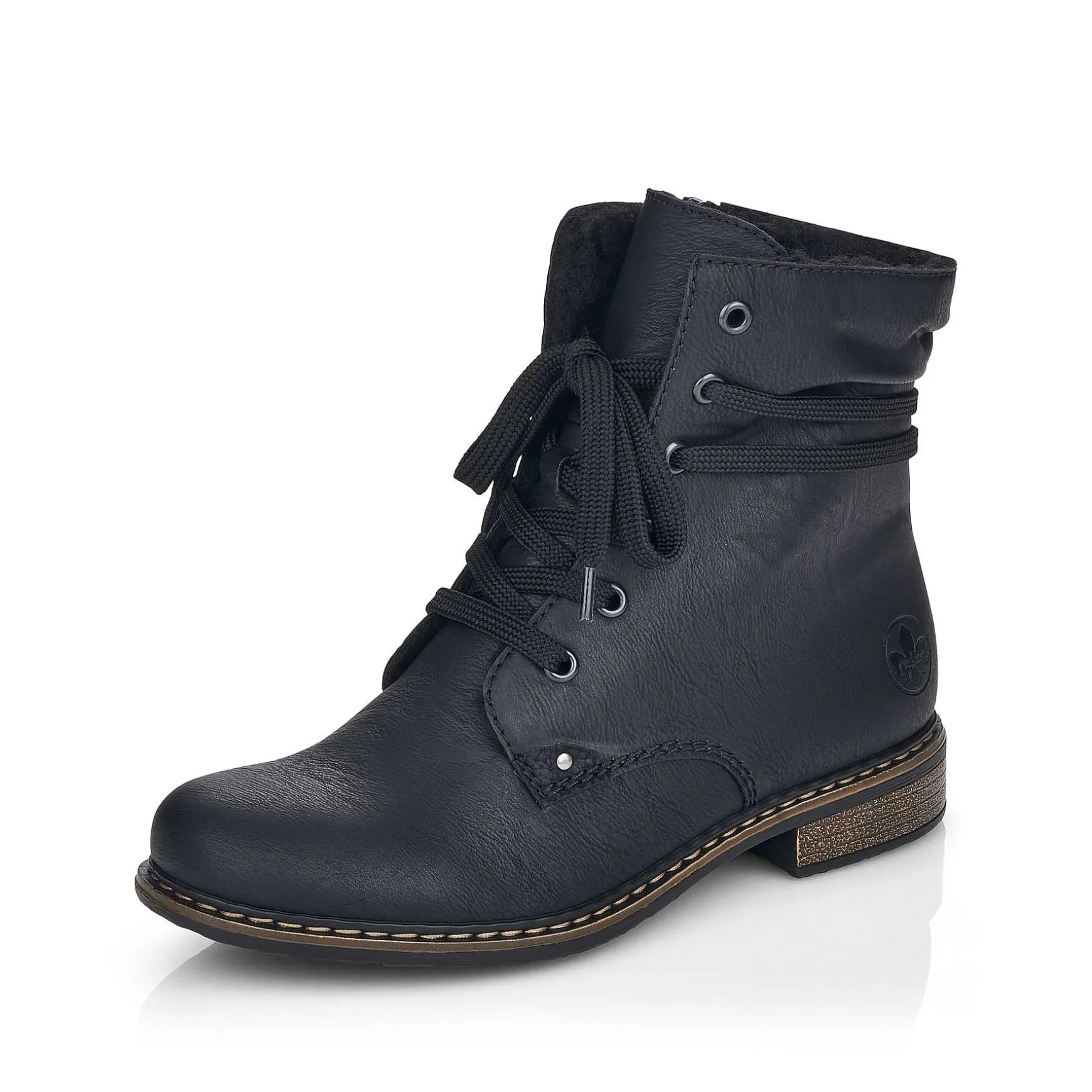 Rieker Women'S Corded Boots Asphalt Black