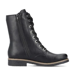 Rieker Women'S Corded Boots Deep Black