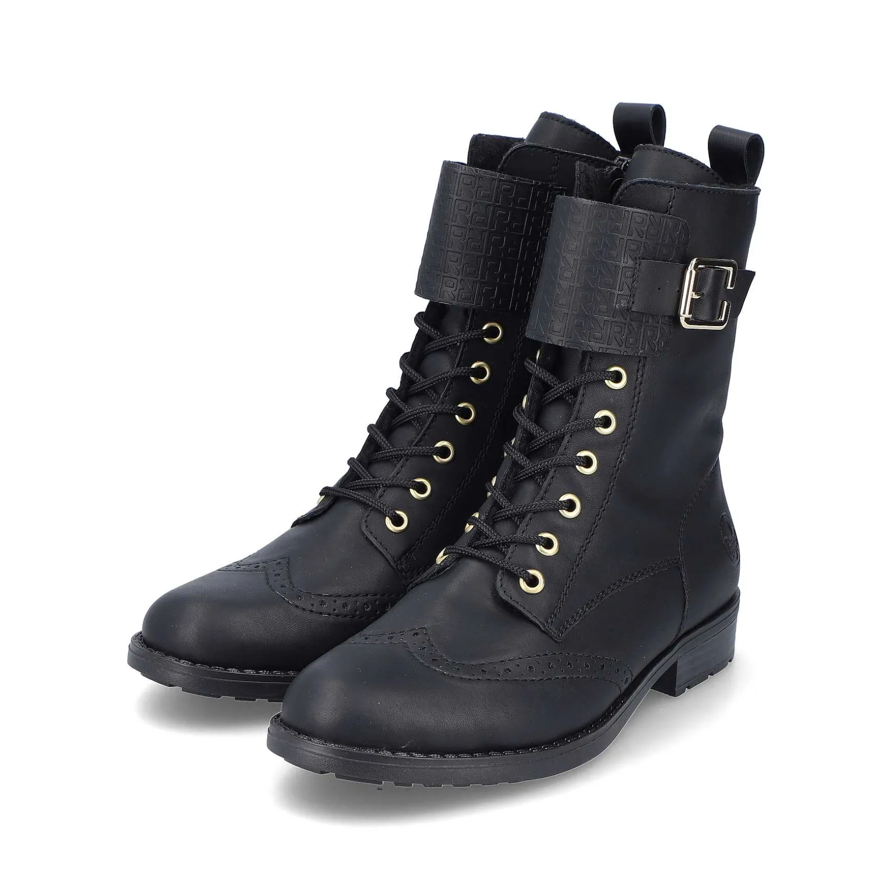Rieker Women'S Corded Boots Asphalt Black