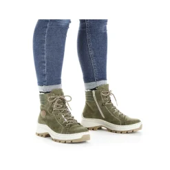 Rieker Women'S Corded Boots Leaf Green