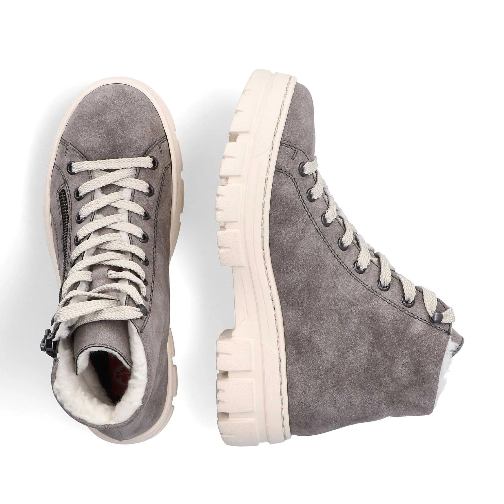 Rieker Women'S Corded Boots Dust Gray