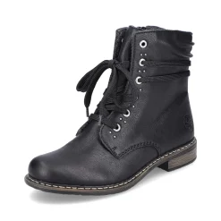 Rieker Women'S Corded Boots Asphalt Black