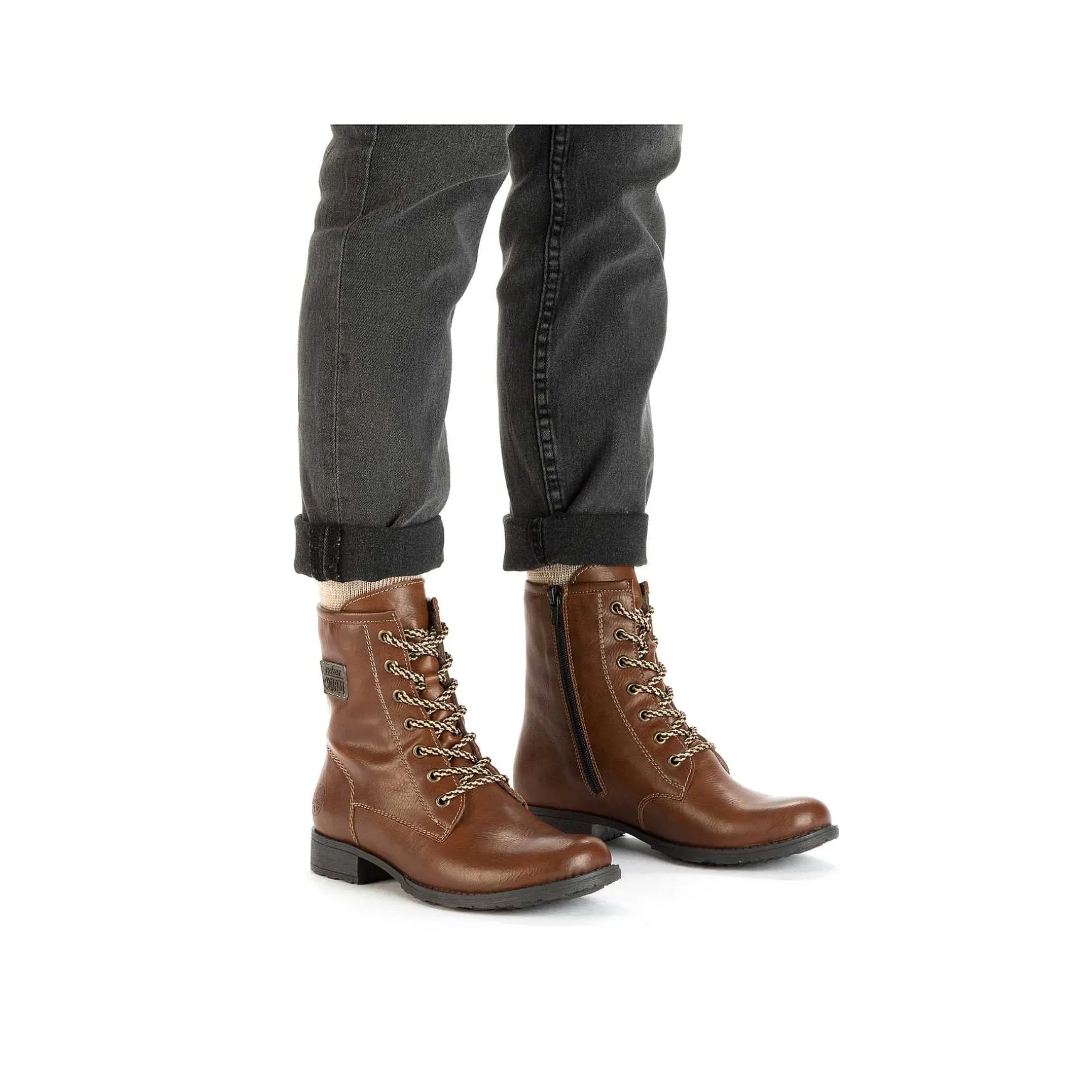 Rieker Women'S Corded Boots Fox Brown