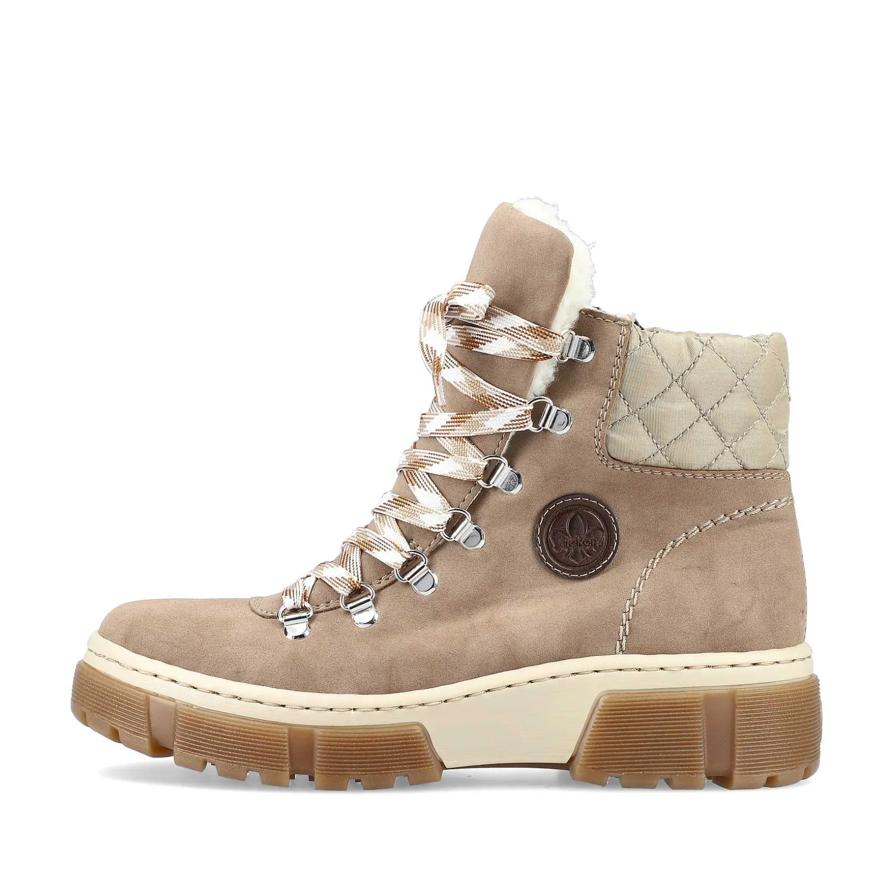 Rieker Women'S Corded Boots Brown Beige