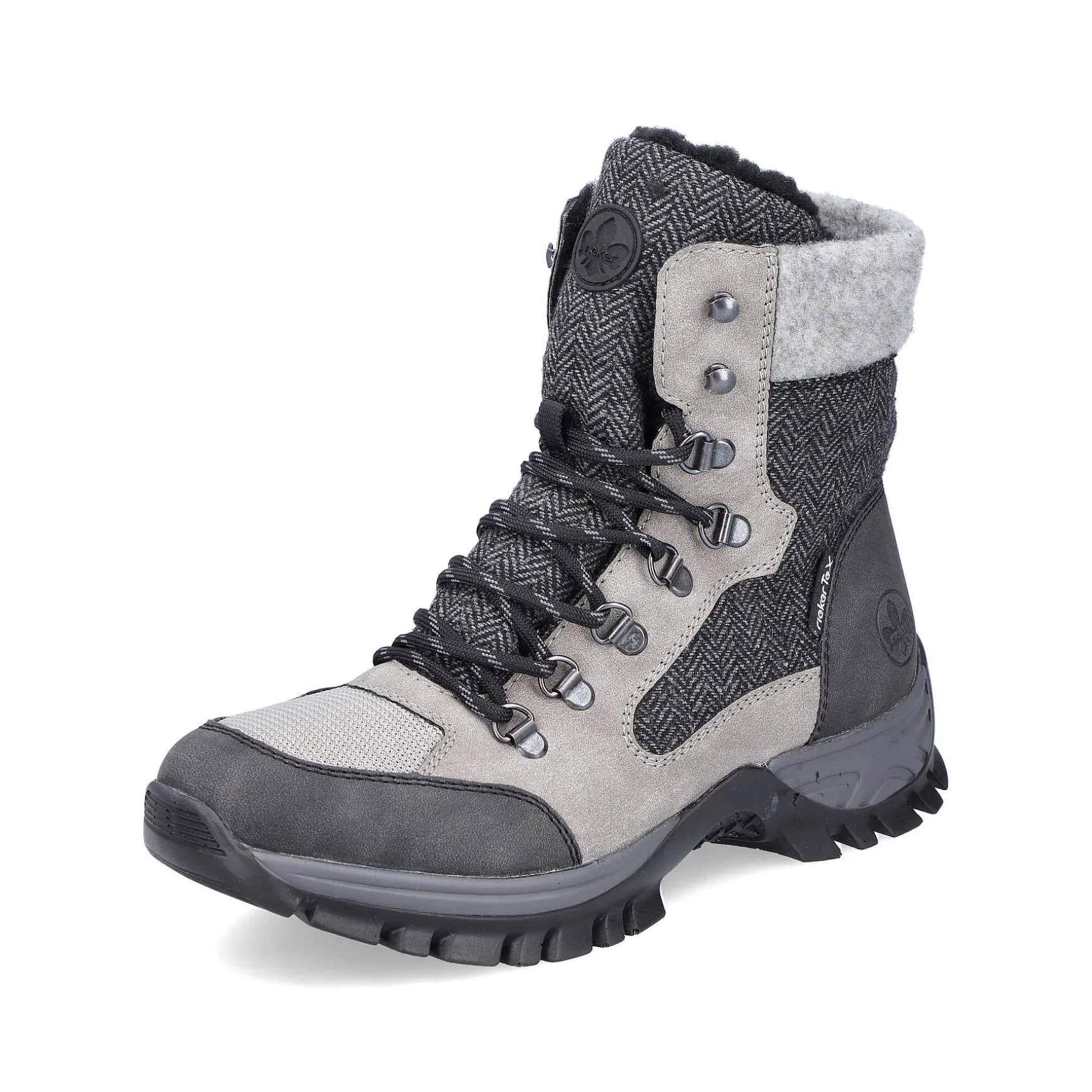 Rieker Women'S Corded Boots Silver Gray