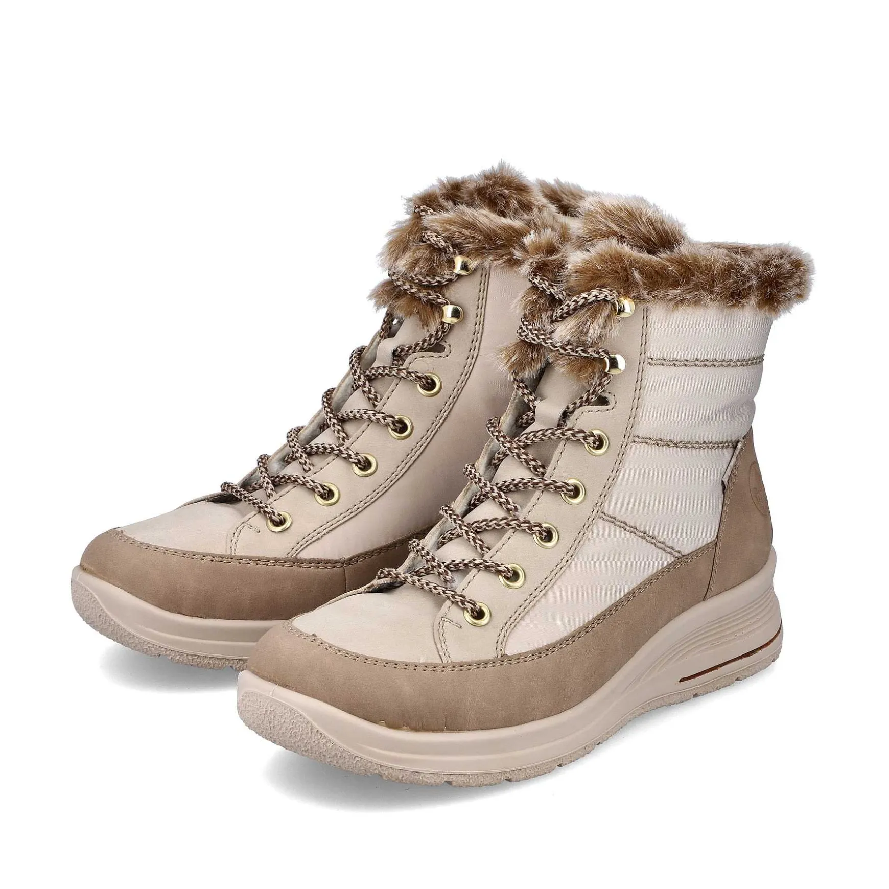 Rieker Women'S Corded Boots Vanilla Beige