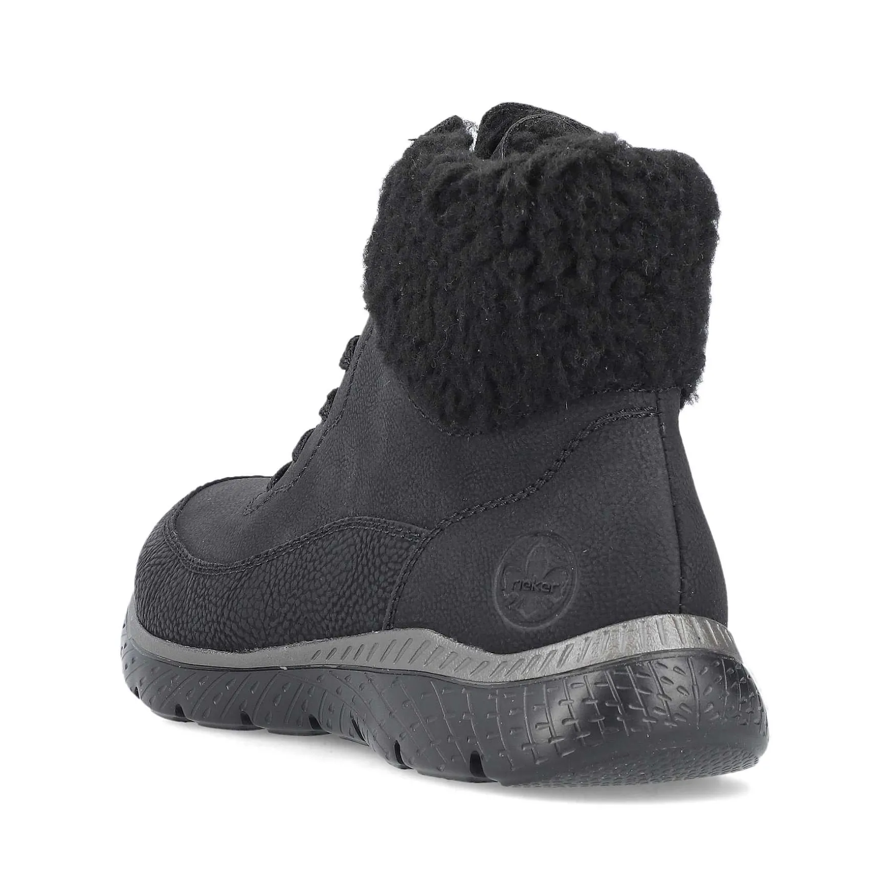 Rieker Women'S Corded Boots Deep Black