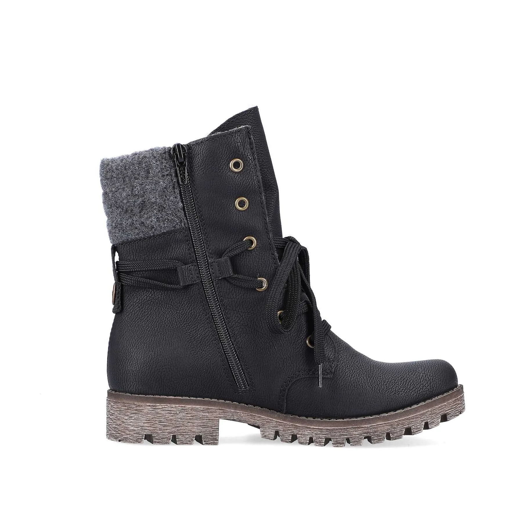 Rieker Women'S Corded Boots Night Black