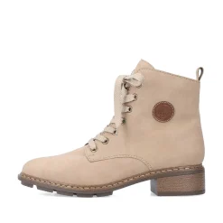Rieker Women'S Corded Boots Sand Beige