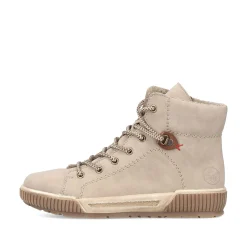 Rieker Women'S Corded Boots Cream Beige