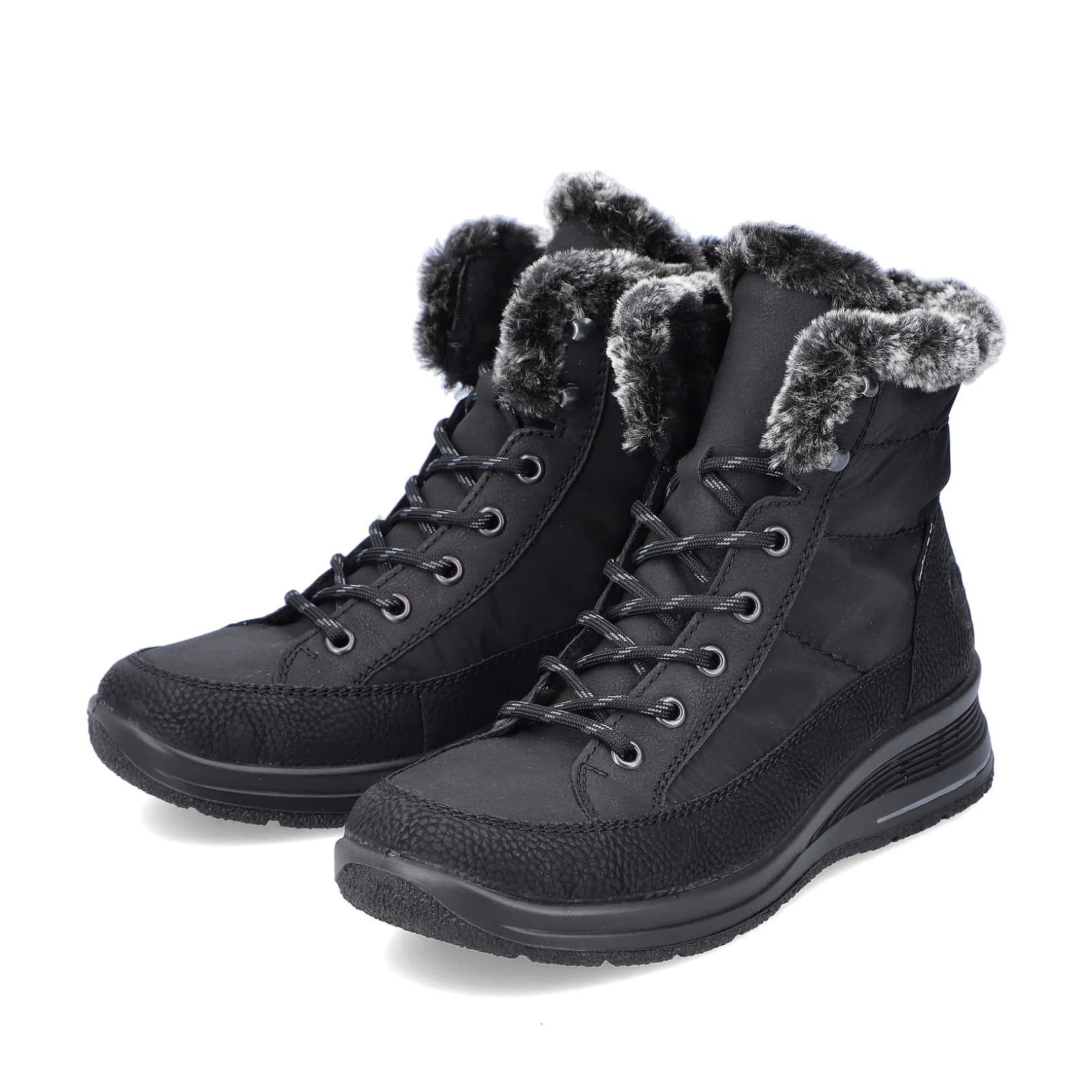 Rieker Women'S Corded Boots Night Black