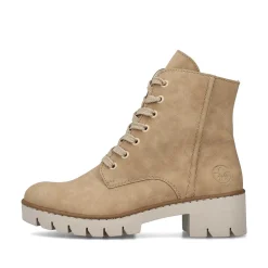 Rieker Women'S Corded Boots Brown Beige