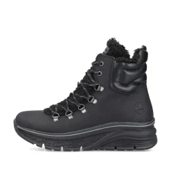 Rieker Women'S Corded Boots Asphalt Black