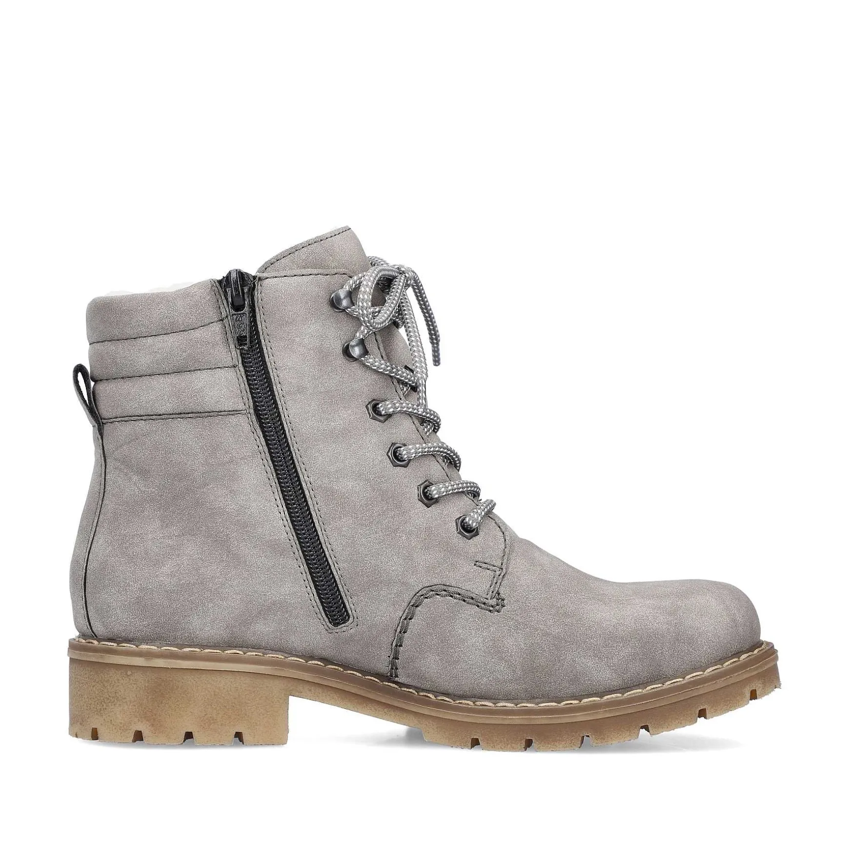 Rieker Women'S Corded Boots Silver Gray