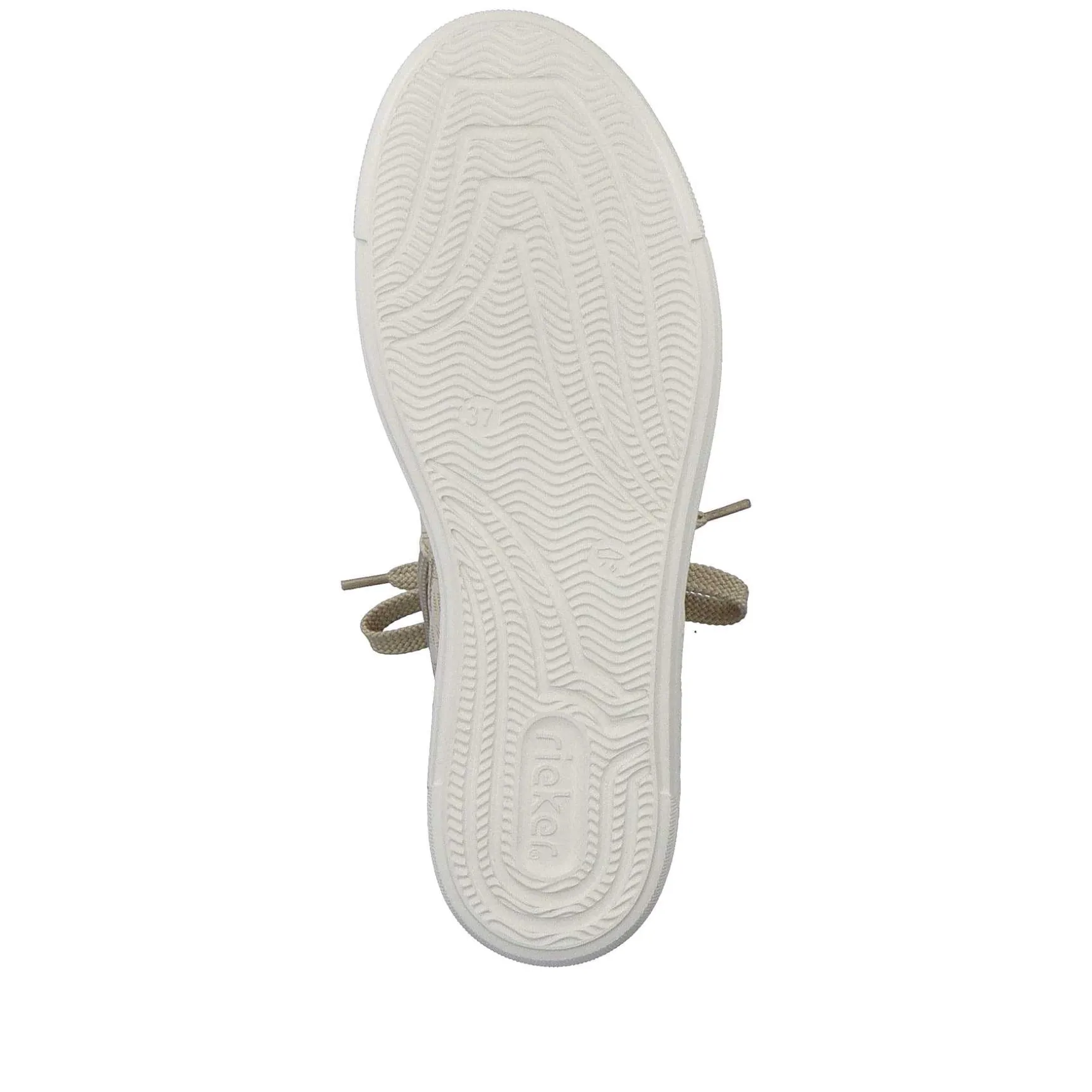 Rieker Women'S High Sneaker Cream Beige-Khaki Green