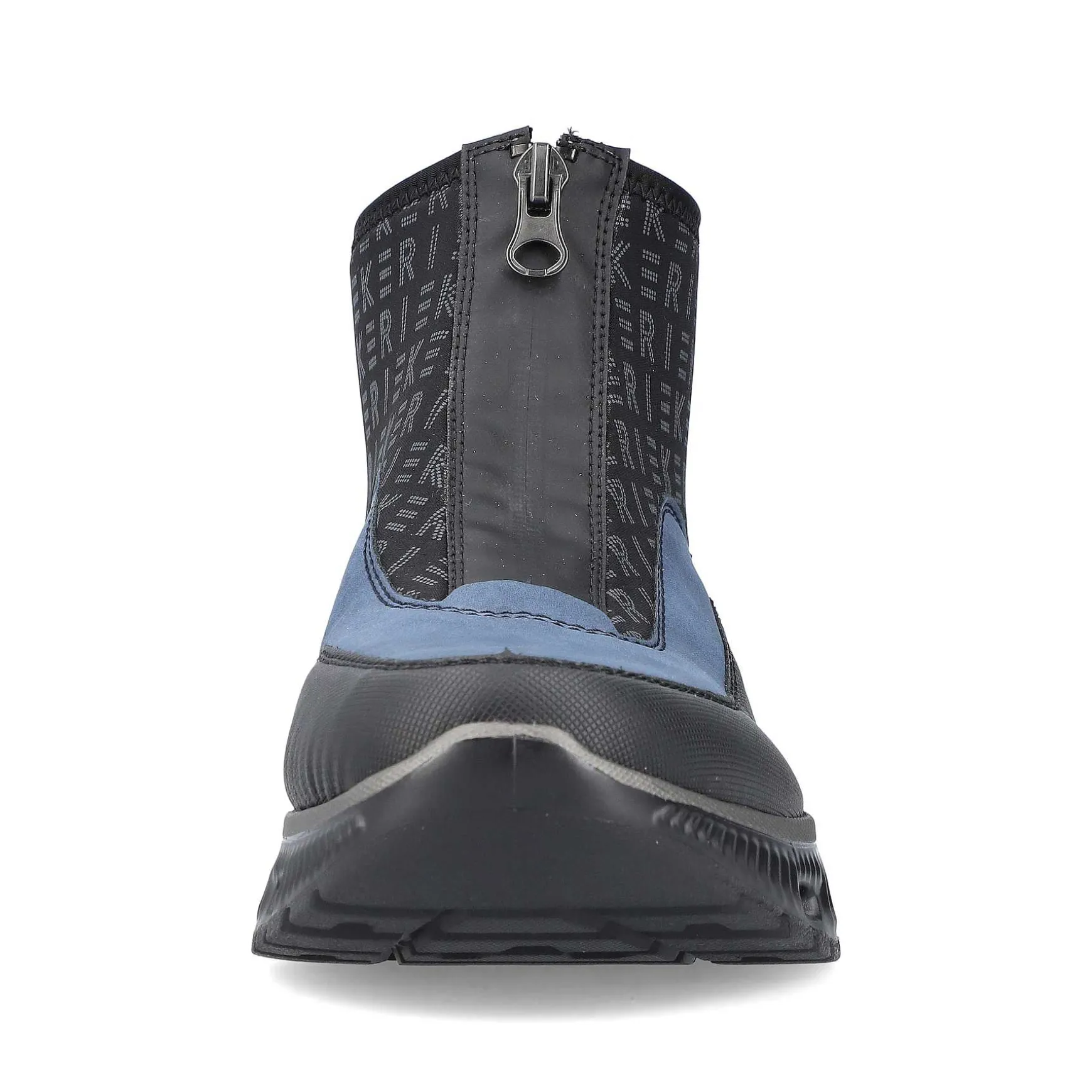 Rieker Women'S High Sneaker Asphalt Black-Ocean Blue