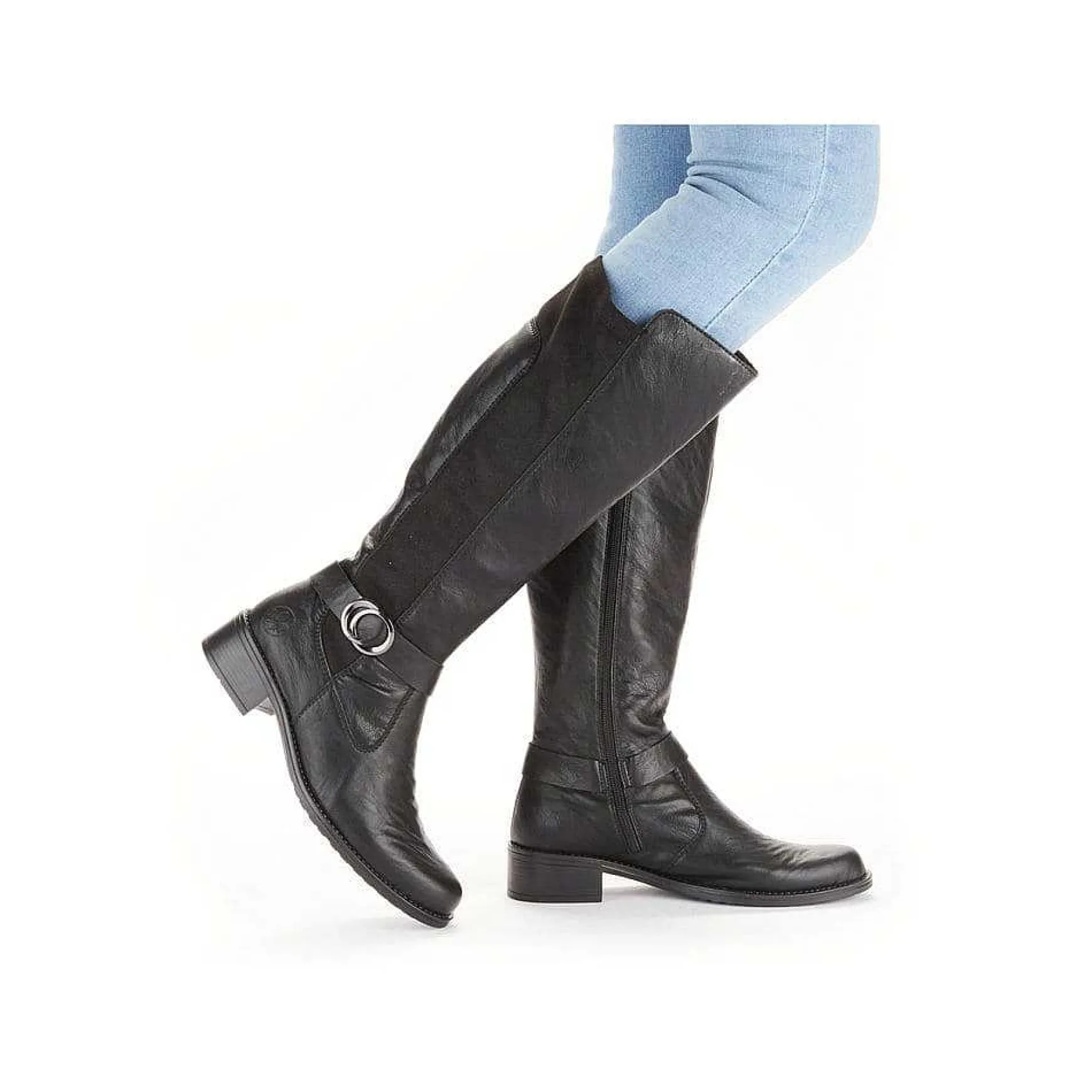 Rieker Women'S High-Shaft Boots Graphite Black