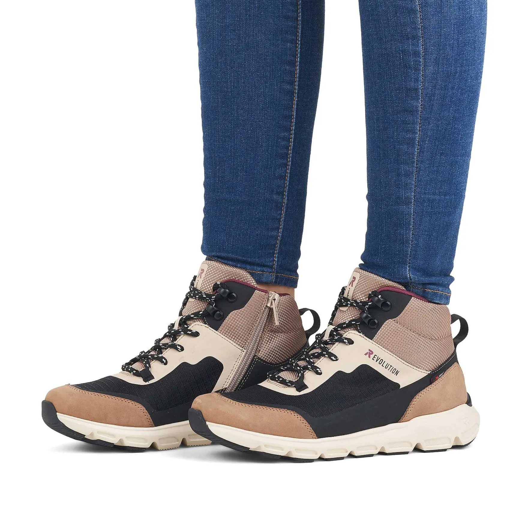 Rieker Women'S High-Top Sneakers Hazel-Wood Black