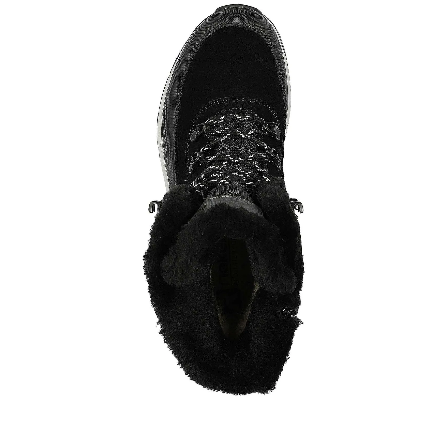 Rieker Women'S Laced Boots Steel Black